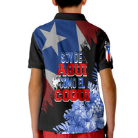 Puerto Rico Polo Shirt for Kid Soy De Aqui Como El Coqui - Wonder Print Shop