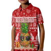 Christmas Hawaii Polo Shirt KID Mele Kalikimaka Pineapple - Wonder Print Shop