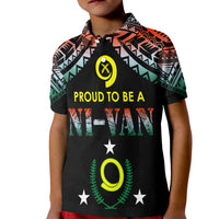 Vanuatu Proud To Be A Ni Van Polynesian Pattern Polo Shirt KID Penama Province - Wonder Print Shop
