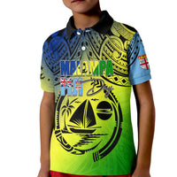 Malampa Fiji Day Polo Shirt KID Flags Mix Style - Wonder Print Shop