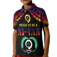 Vanuatu Proud To Be A Ni Van Polynesian Pattern Polo Shirt KID Torba Province - Wonder Print Shop