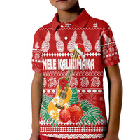 Christmas Hawaii Polo Shirt KID Mele Kalikimaka Ukulele - Wonder Print Shop