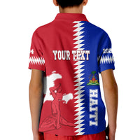 Haiti Polo Shirt Independence Day KID Negre Marron Simple Style - Wonder Print Shop