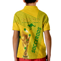 Personalised Australia Soccer WC 2022 Polo Shirt KID Socceroos Sporty Style - Wonder Print Shop