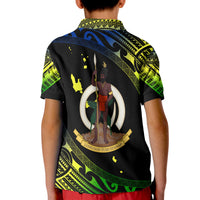 Vanuatu Proud To Be A Ni Van Polynesian Pattern Polo Shirt KID Malampa Province - Wonder Print Shop