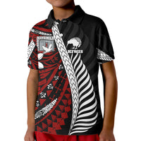 Custom Mate Maa Tonga Mixed Aotearoa Kiwis Rugby Polo Shirt Silver Fern Mixed Polynesian Style - Wonder Print Shop