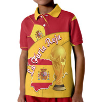 Custom Spain Football Champions Polo Shirt Spain Flag With Soccer Ball - Wonder Print Shop