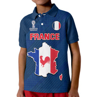 France Football 2022 With Flag Map Polo Shirt - Wonder Print Shop