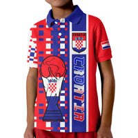 Custom Croatia Football Flag Polo Shirt Minimalist Style - Wonder Print Shop