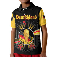 Custom Germany Football Black Eagle Jersey Deutschland Champion Polo Shirt - Wonder Print Shop