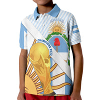 Custom Argentina Champions Polo Shirt Football 2022 La Albiceleste Sol de Mayo - Wonder Print Shop