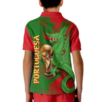 Portugal Football Polo Shirt Dragon of Royal Arms During The Reign of Queen Maria II - Wonder Print Shop