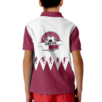 Qatar 2022 Flag Style Polo Shirt The Maroon Football Player - Wonder Print Shop