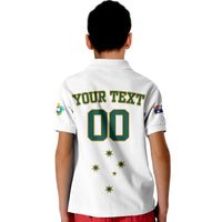 (Custom Text And Number) Baseball 2023 Australia Home Kit Polo Shirt - Wonder Print Shop