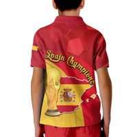 Spain Football Champions Polo Shirt Spain Coat Of Arms And Trophy - Wonder Print Shop