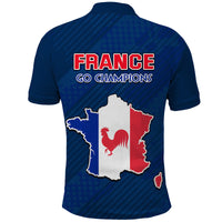 France Football 2022 With Flag Map Polo Shirt - Wonder Print Shop