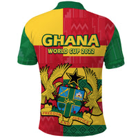 Ghana Football Flag Color Mixed Kente Pattern Polo Shirt - Wonder Print Shop