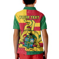 Custom Ghana Football Flag Color Mixed Kente Pattern Polo Shirt - Wonder Print Shop