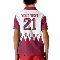Custom Qatar 2022 Flag Style Polo Shirt The Maroon Football Player - Wonder Print Shop
