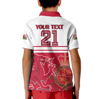 Custom Wales Football Qatar 2022 Cymru Polo Shirt Coat Of Arms Red - Wonder Print Shop
