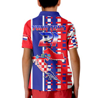 Custom Croatia Football Flag Polo Shirt Minimalist Style - Wonder Print Shop