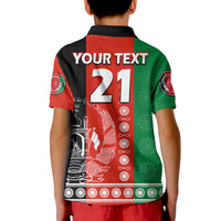 (Custom Text And Number) Afghanistan Mens Cricket Team Afghan Traditional Pattern Polo Shirt - Wonder Print Shop