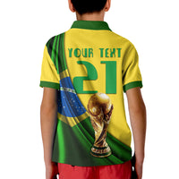 Custom Brasil Football Champions WC 2022 Polo Shirt - Wonder Print Shop