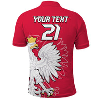 Custom Poland Football Polo Shirt Coat of Arms No1 - Wonder Print Shop
