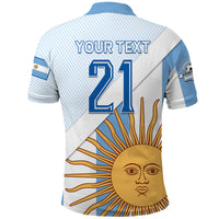 Custom Argentina Sol de Mayo Football Polo Shirt - Wonder Print Shop