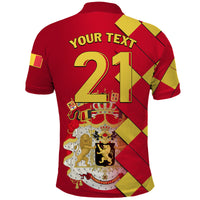 Custom Belgium Football Champions Great Polo Shirt Coat Of Arms - Wonder Print Shop