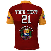 Custom Venezuela Baseball Polo Shirt 2023 Venezuela Coat Of Arms - Wonder Print Shop