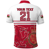 Custom Wales Football Qatar 2022 Cymru Polo Shirt Coat Of Arms Red - Wonder Print Shop