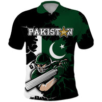Pakistan Men in Green Cricket Team Polo Shirt Pakistan Player Flag Style - Wonder Print Shop