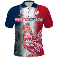 Custom France Football Qatar Roosters Champions 2022 Polo Shirt - Wonder Print Shop