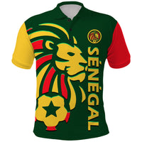 Custom Senegal Football Lion of Teranga Polo Shirt - Wonder Print Shop
