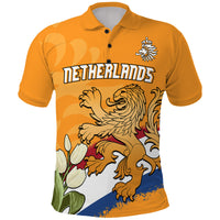 Netherlands Football Flag Mix Tulip Flower Polo Shirt - Wonder Print Shop