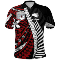 Custom Mate Maa Tonga Mixed Aotearoa Kiwis Rugby Polo Shirt Silver Fern Mixed Polynesian Style - Wonder Print Shop