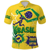 Brasil Football 2022 World Cup Qatar Polo Shirt - Wonder Print Shop