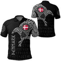 Viking Polo Shirt The Raven Of Odin Tattoo Denmark - Wonder Print Shop