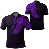 Custom Viking Polo Shirt Odins Celtic Ravens Purple Version Polo Shirt RLT12 - Wonder Print Shop