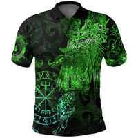 Viking Clothing Viking Odin Tattoo Green Version Polo Shirt RLT12 - Wonder Print Shop