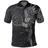 Viking Clothing Vegvisir With Raven Viking Compass Polo Shirt RLT12 - Wonder Print Shop
