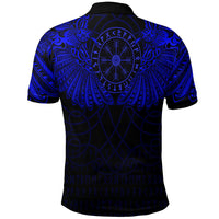 Viking Clothing Viking Odins Celtic Two Ravens Blue Version Polo Shirt RLT12 - Wonder Print Shop