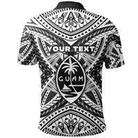 Custom Guam Rugby Polo Shirt Polynesian Patterns Black LT16 - Wonder Print Shop