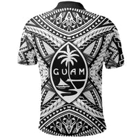 Custom Guam Rugby Polo Shirt Polynesian Patterns White Ver.2 LT16 - Wonder Print Shop
