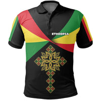 Custom Ethiopia Polo Shirt Stylized flags LT16 - Wonder Print Shop