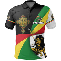 Custom Ethiopia Polo Shirt Stylized flags Ver.2 LT16 - Wonder Print Shop