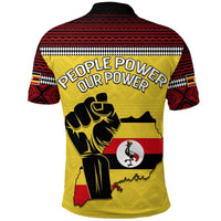 Custom Uganda Polo Shirt African Pattern People Power Our Power LT13 - Wonder Print Shop