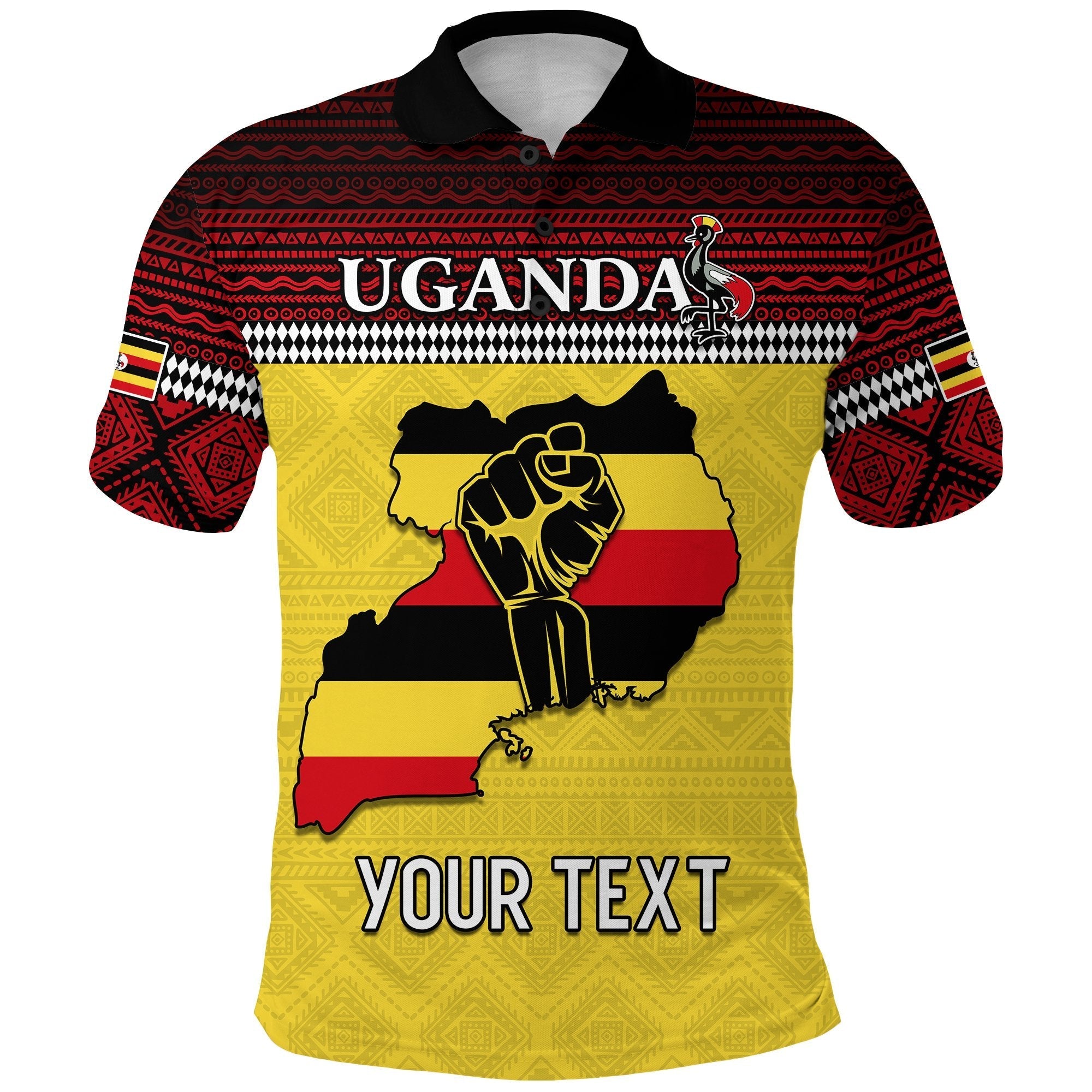 custom-personalised-uganda-polo-shirt-african-pattern-people-power-our-power
