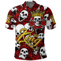Skull Rose King Death Cannot Divide Us Polo Shirt LT2 - Wonder Print Shop